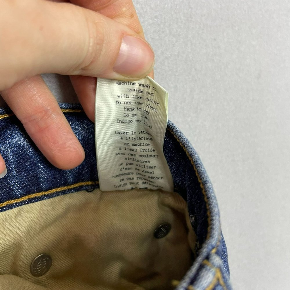 Rag & Bone Womens Distressed Dre Capri Jeans Size 33 Blue Raw Hem Deville Wash - Picture 13 of 14